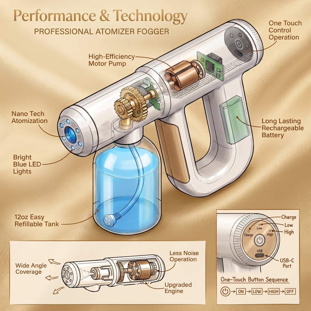 Nano Spray Gun with Blue Light