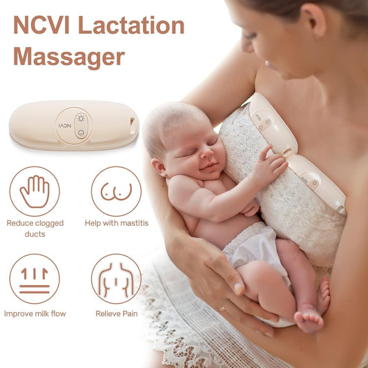 Warming Lactation Massager — Heat + Vibration for Engorgement & Clogged Ducts (2-Pack)