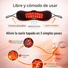 Red light therapy for nasal relief