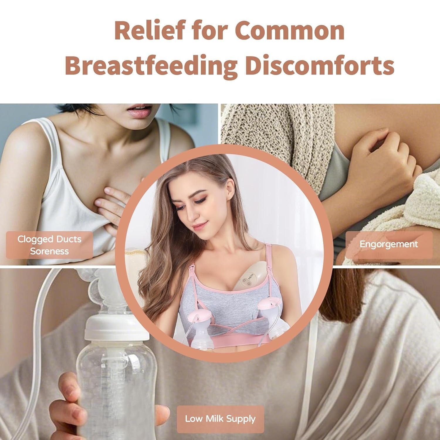 Warming Lactation Massager — Heat + Vibration for Engorgement & Clogged Ducts (2-Pack)