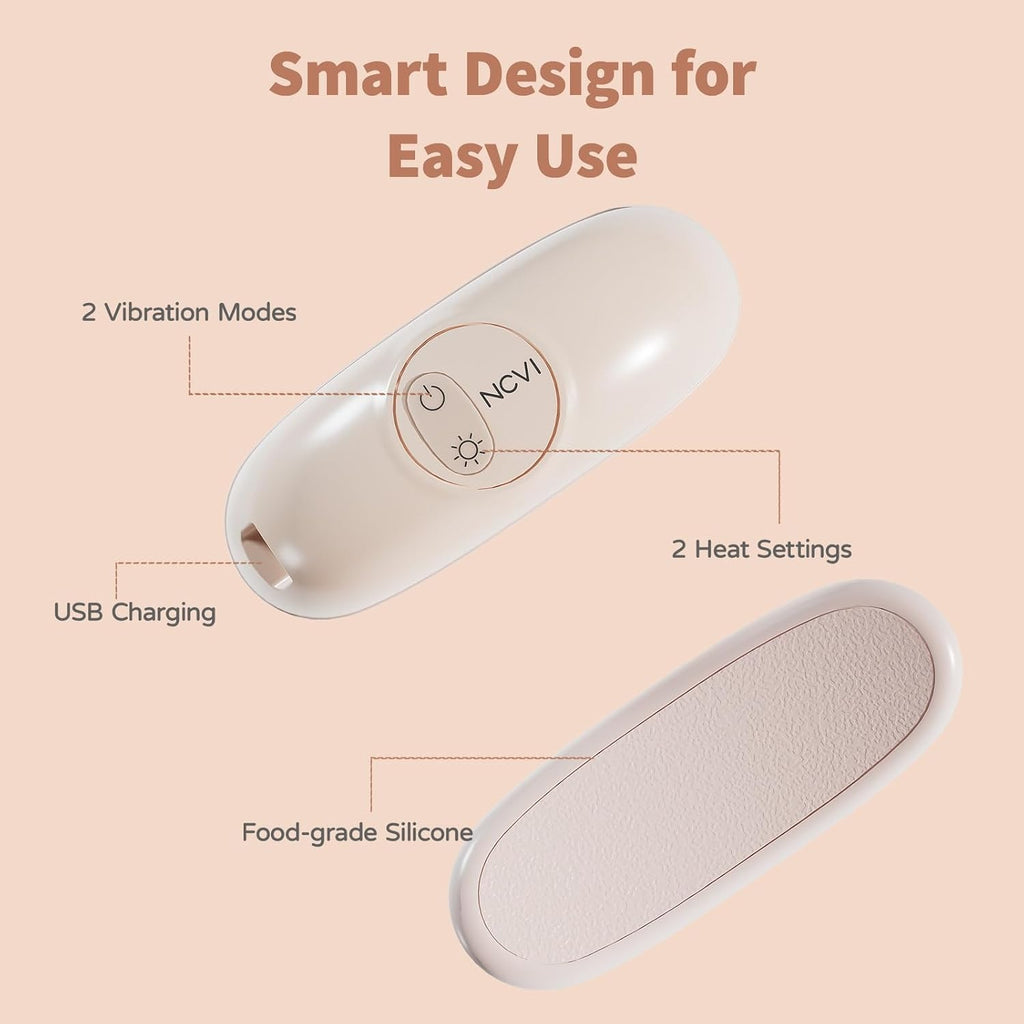 Warming Lactation Massager — Heat + Vibration for Engorgement & Clogged Ducts (2-Pack)